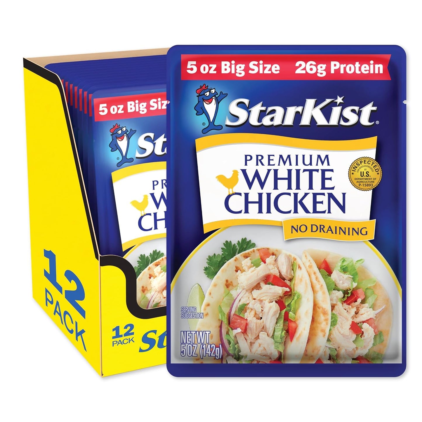 Premium White Chicken Pouches for Quick Meals and Snacks