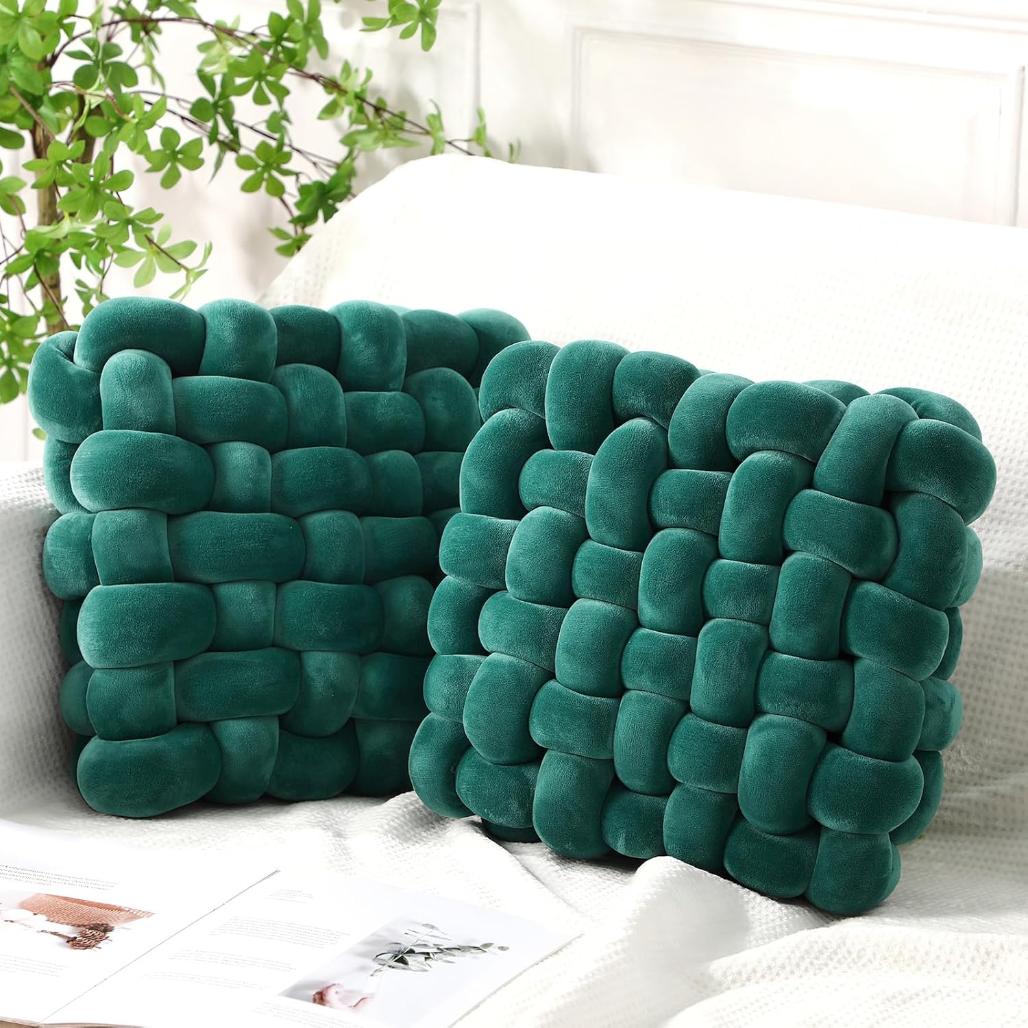 Wenqik Knot Pillows Set of 2 for Stylish Home Decor