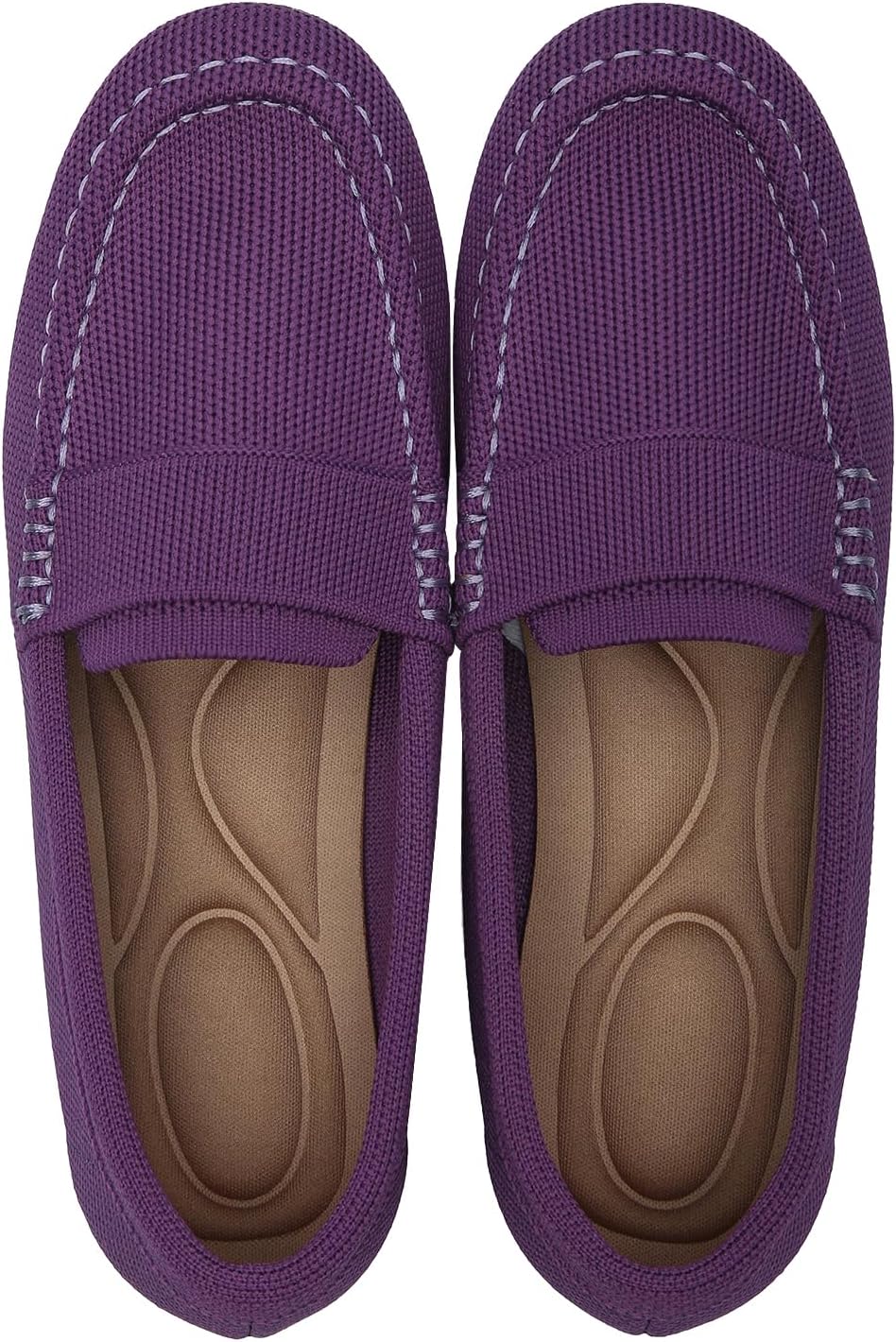 Women's Lightweight Knitted Loafers Comfortable Casual Flat Shoes