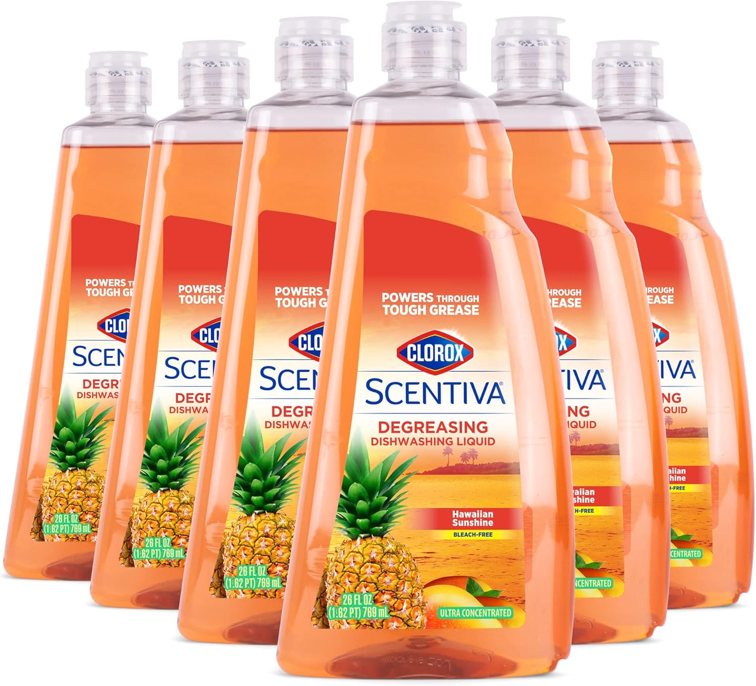 Clorox Scentiva Liquid Dish Soap for Tough Grease Cleaning