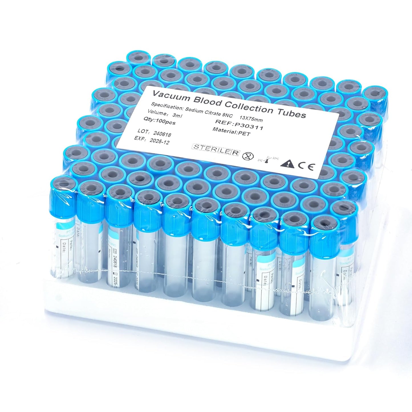 Vacutainer Blood Collection Tubes for Pet Animals - 100 Pcs