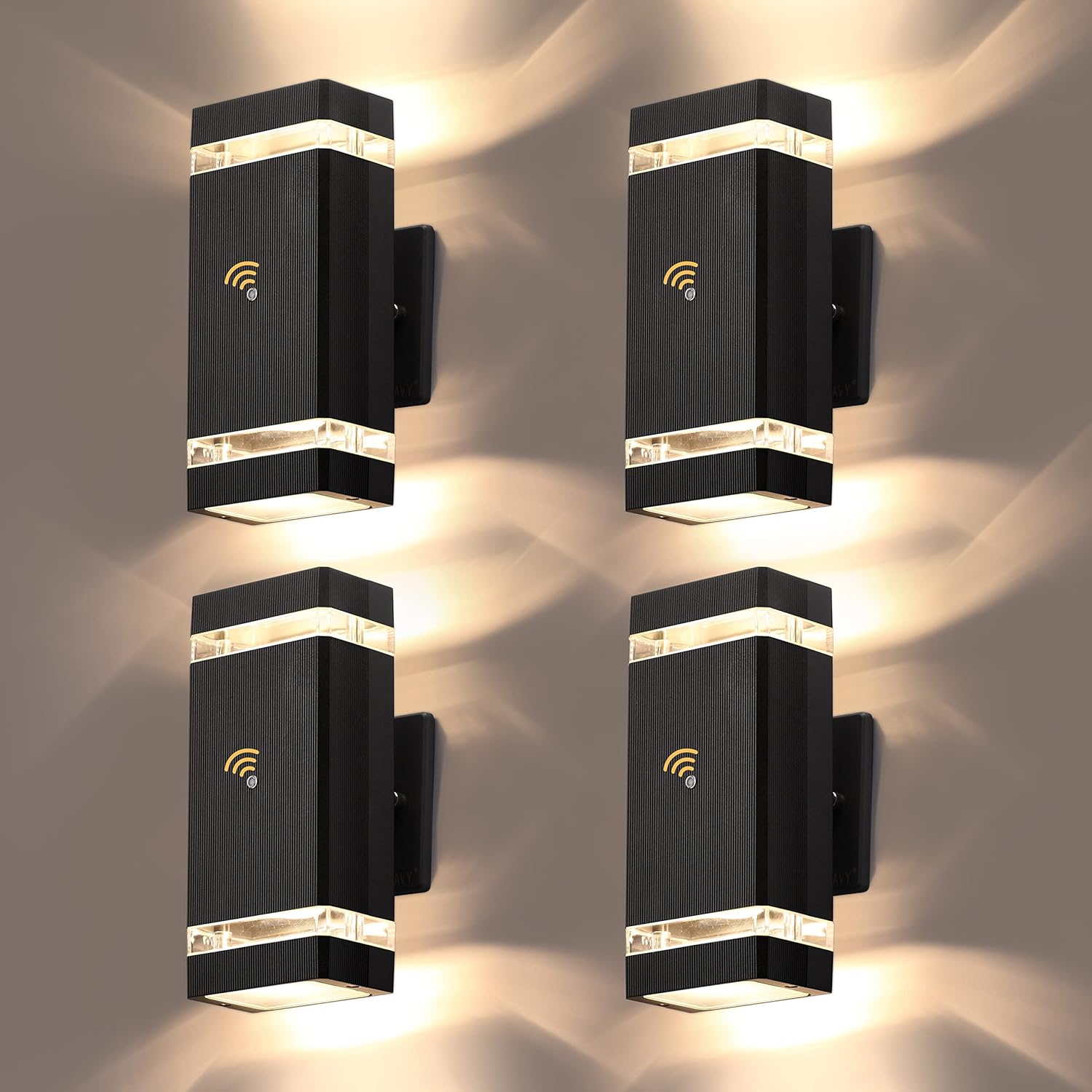 Dusk to Dawn Outdoor Lighting by LMP - 4 Pack Wall Sconce