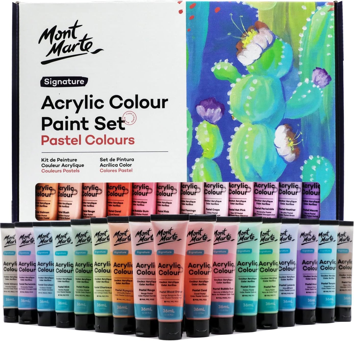 Mont Marte Acrylic Colour Pastel Paint Set for Creative Projects