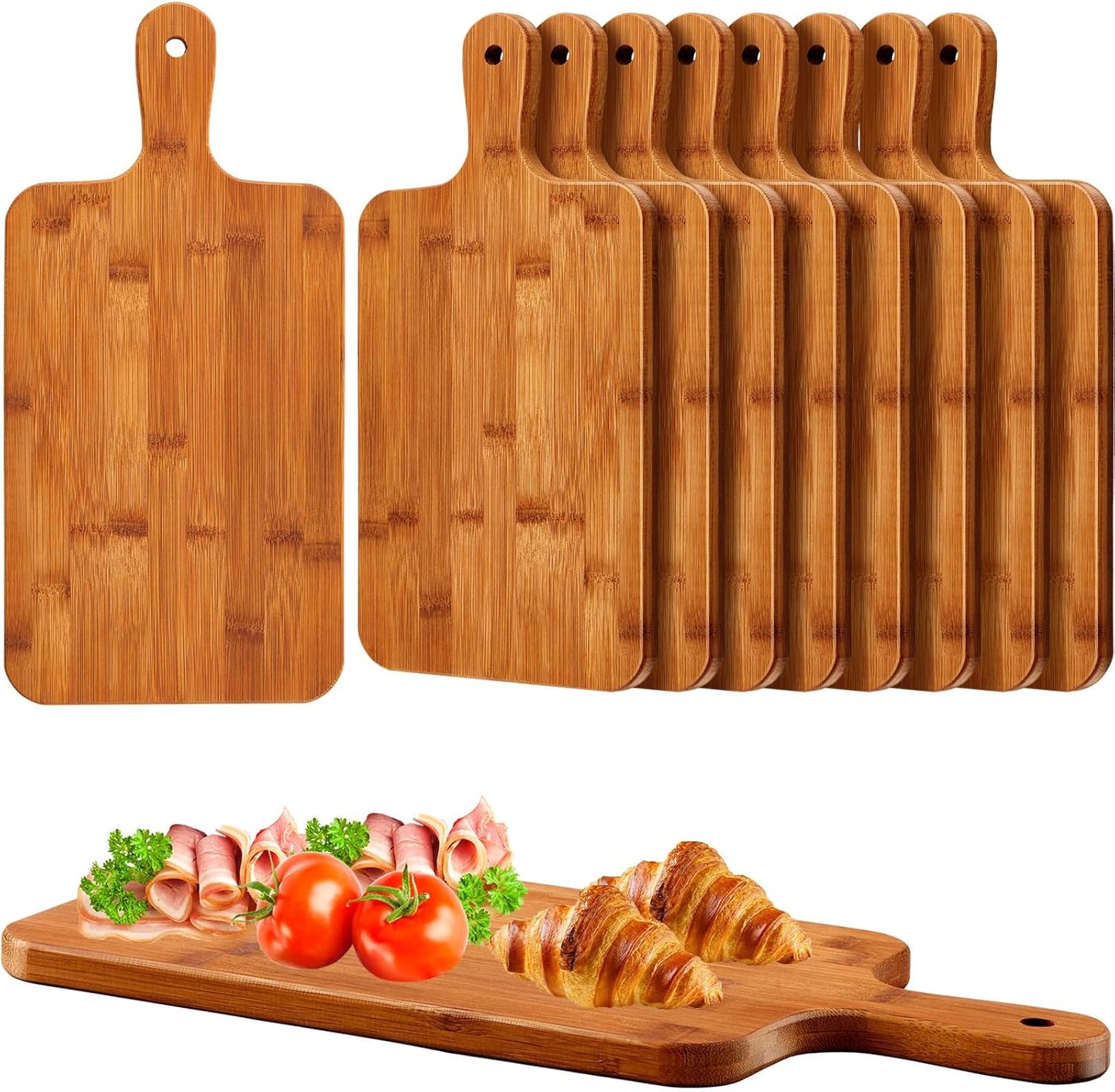 Nuenen 10 Pcs Wood Cutting Board Set for Kitchen Use