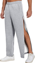 Mens Fleece Tear Away Recovery Pants for Post Knee Surgery - Breakaway