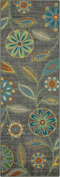 Reggie Floral Runner Rug 2 x 6 - Boho Floral Non Slip Hallway Runner
