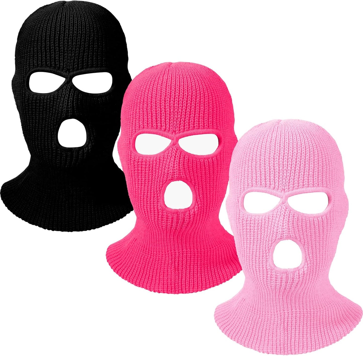 3 Hole Balaclava Knitted Ski Mask Set - Stay Warm & Stylish!