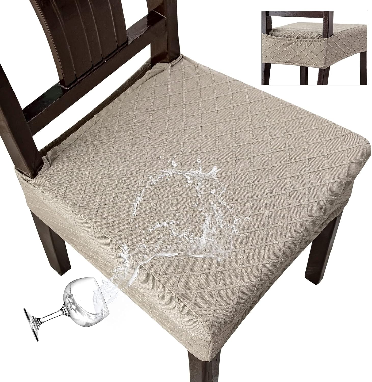 Genina Waterproof Seat Covers for Dining Room Chairs and More