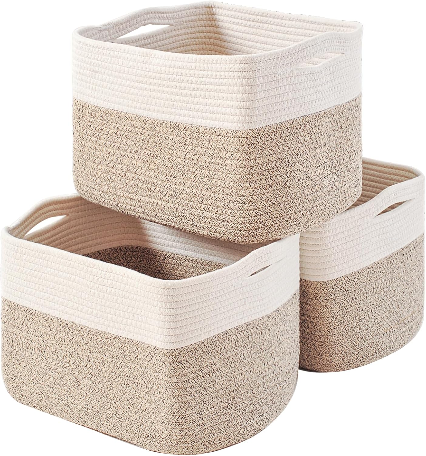 Woven Cotton Rope Storage Baskets for Organizing Your Space