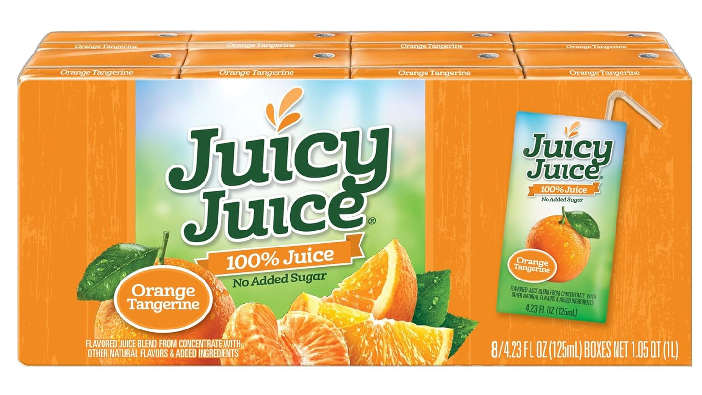 Juicy Juice Orange Tangerine 100% Juice Pack of 5 for Kids