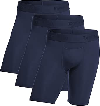 Tommy John Mens Underwear Second Skin Boxer Briefs with 8 Inseam