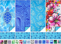 Microfiber Thin Beach Towel 71x32 in 4 Pack - Lightweight Quick Dry
