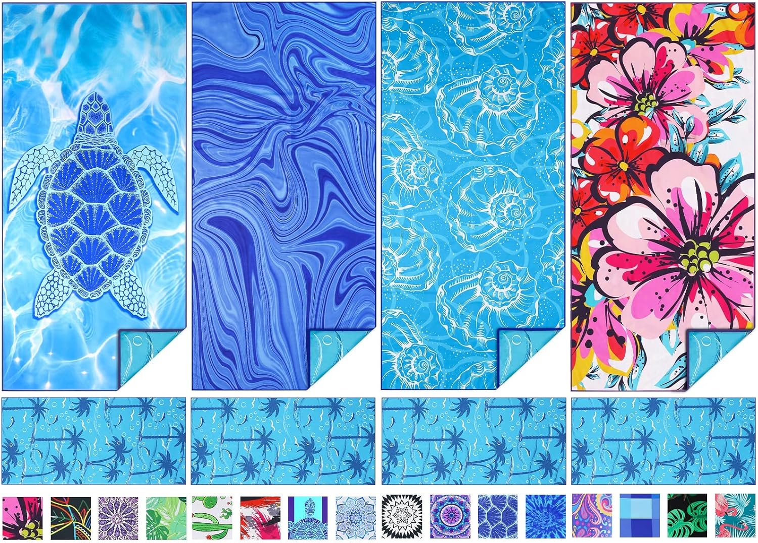 Oversized Microfiber Beach Towel 71x32 Quick Dry Lightweight