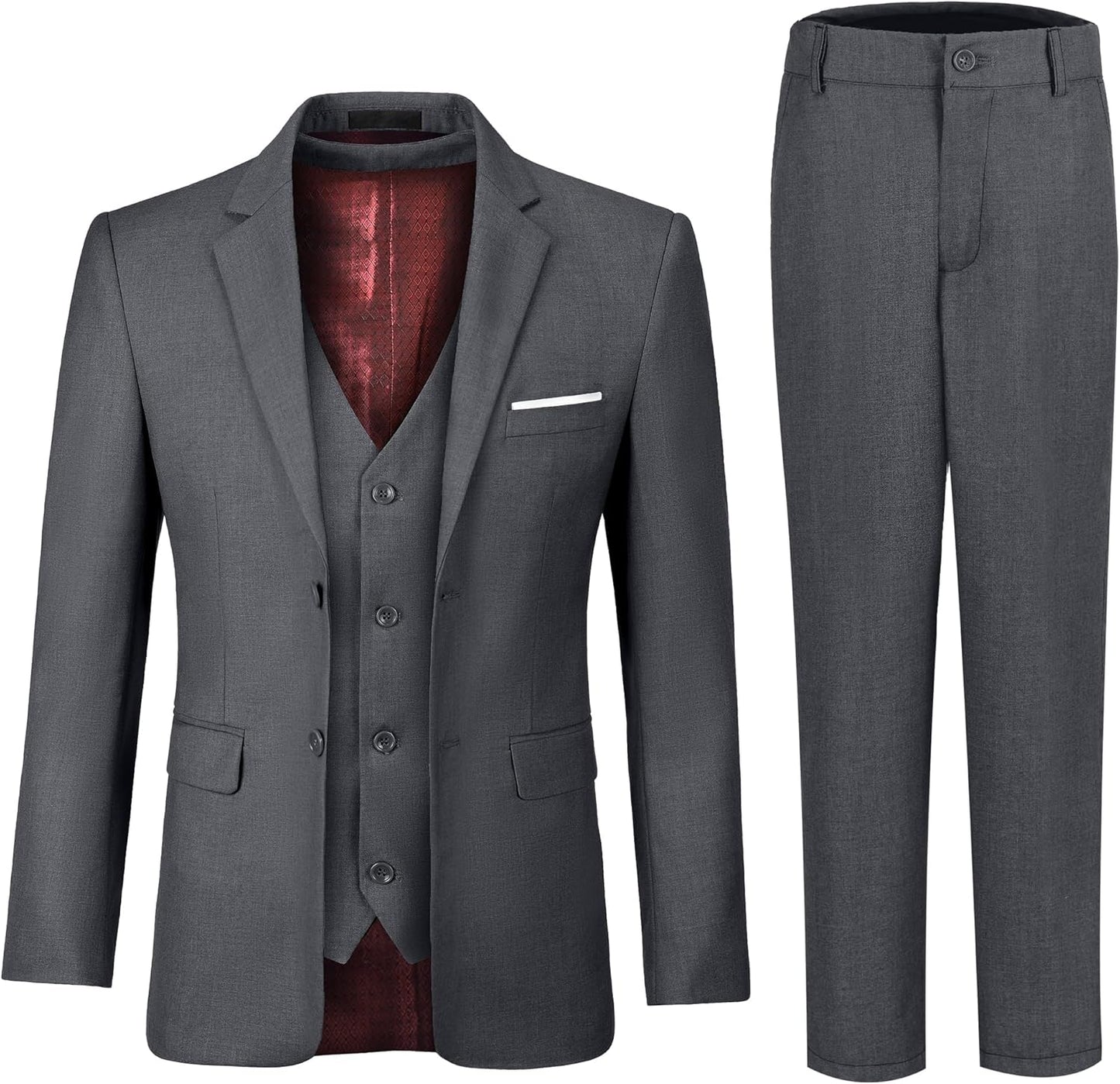 Boys Formal Suit Set Slim Fit Tuxedo for Weddings and Events