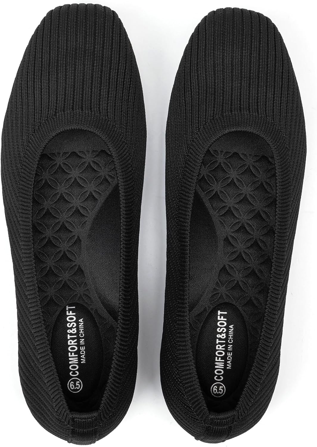 Stylish Square Toe Ballet Flats for Women - Comfortable Slip on Shoes