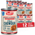 Snow's Manhattan Clam Chowder 15 oz Can (Pack of 12) - Ready-to-Serve
