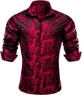 Barry.Wang Paisley Silk Dress Shirt - Regular Fit Formal Shirt