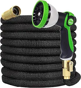 50ft Expandable Garden Hose with 10 Function Nozzle for All Needs