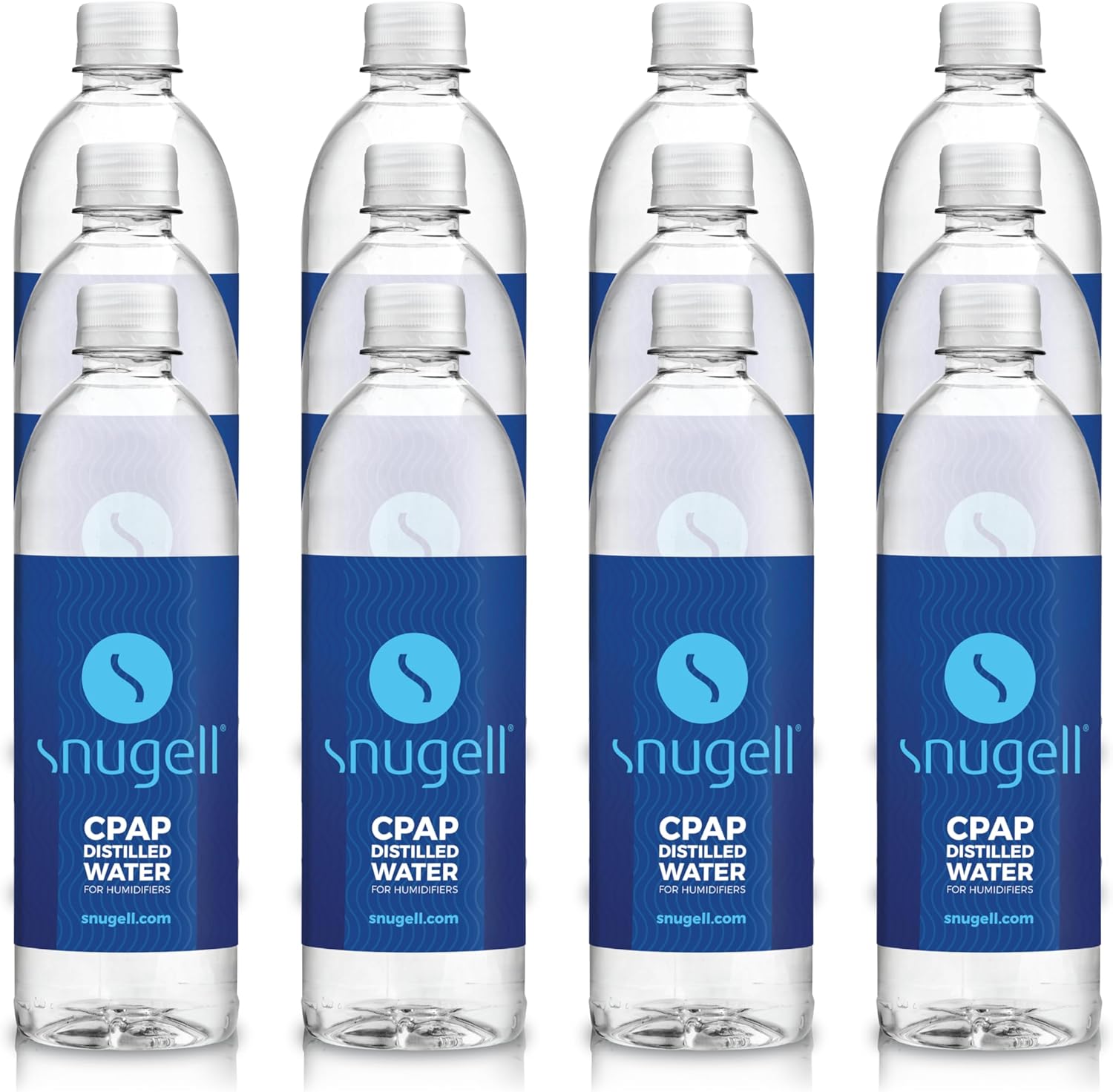 Snugell Distilled Water for CPAP Machines - Ultra-Pure 12-Pack