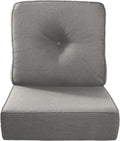 Luxury 22x24/22x25 6-Inch Outdoor Cushions Grey - Button Style