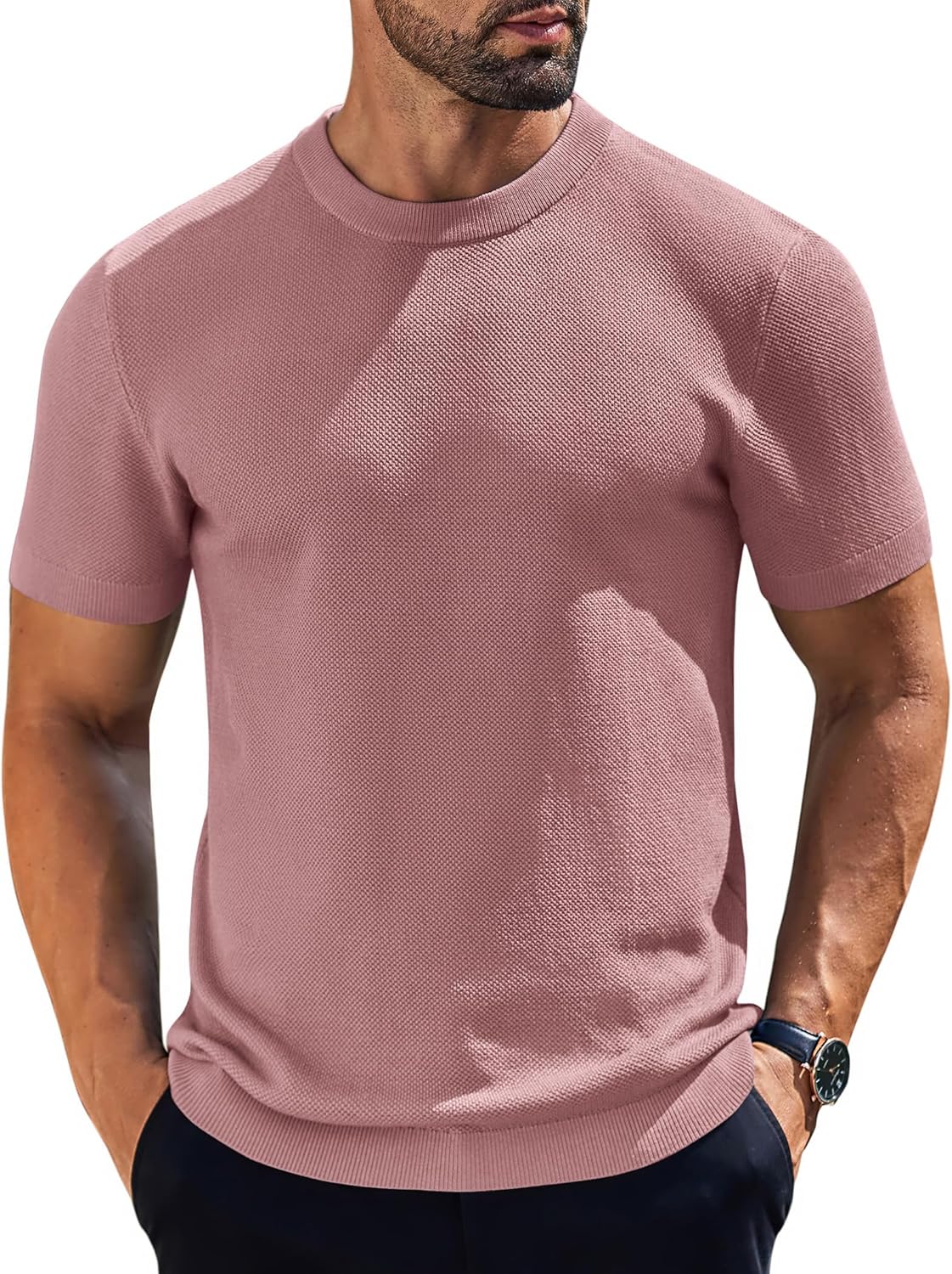 COOFANDY Men's Knit T-Shirts for Casual and Stylish Looks