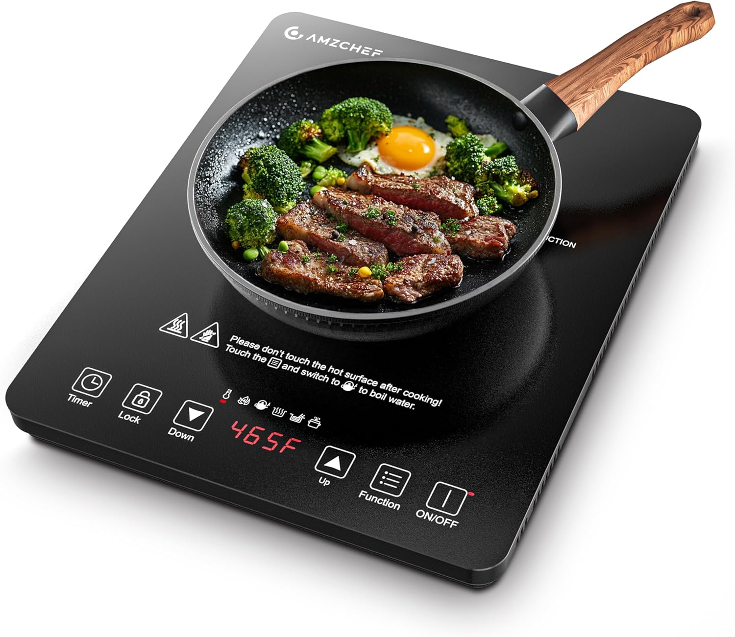 Portable Induction Cooktop with 20 Power Levels for Efficient Cooking