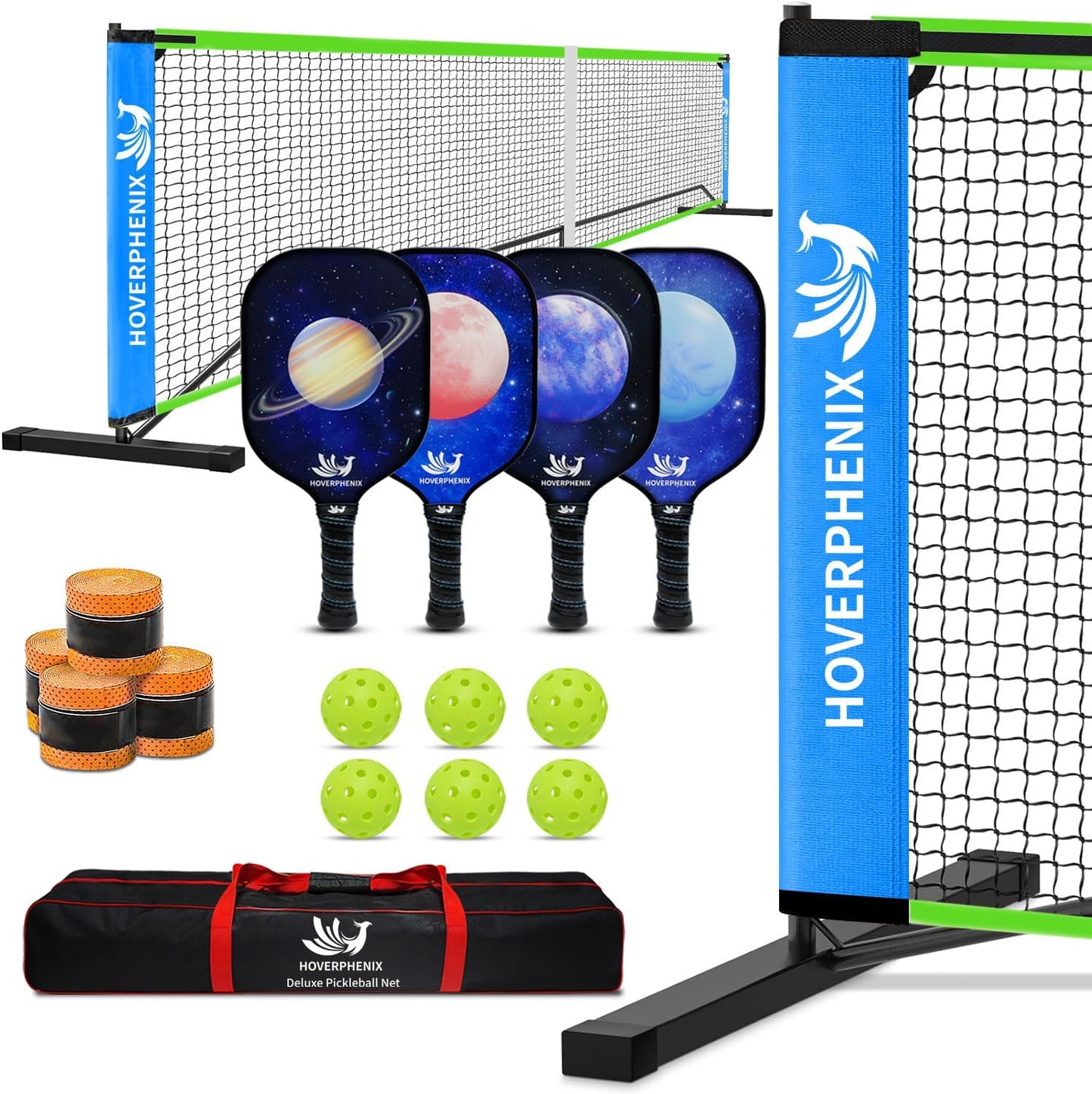 22FT Regulation Size Pickleball Net Set with Paddles and Balls