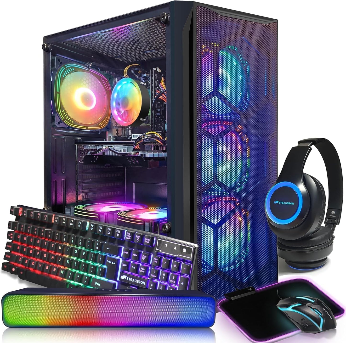 High-Performance Gaming PC Desktop with Intel Core i7 and RGB