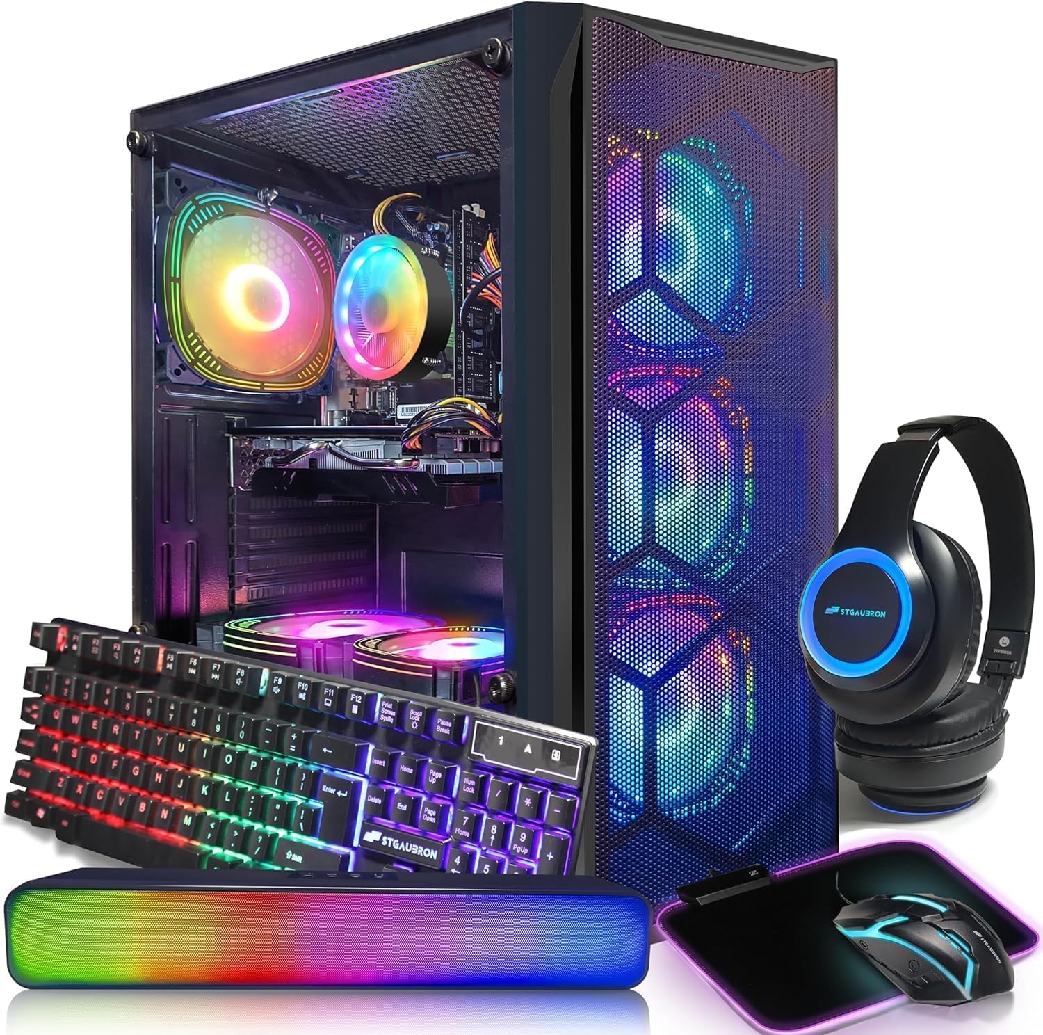 High-Performance Gaming PC Desktop with Intel Core i7 and RGB