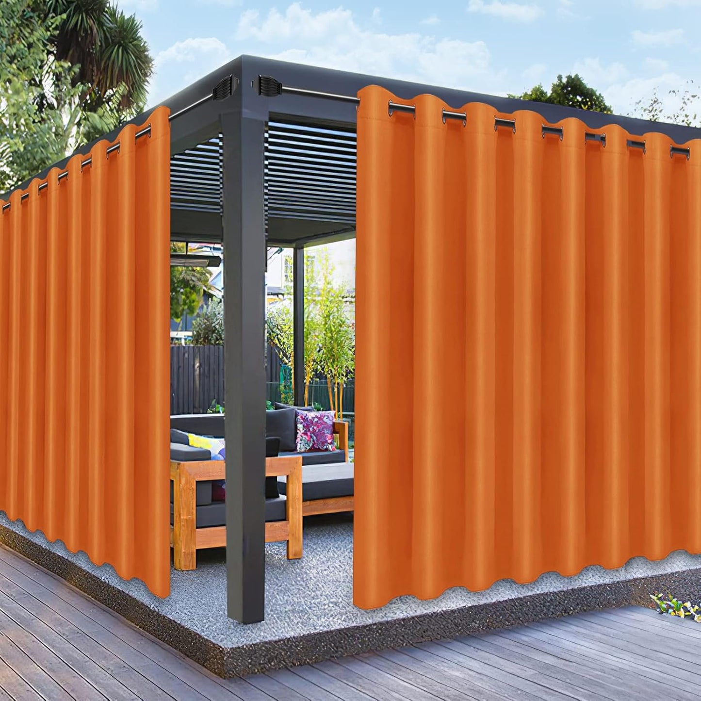 PureFit Outdoor Curtains for Patio Waterproof and UV Resistant