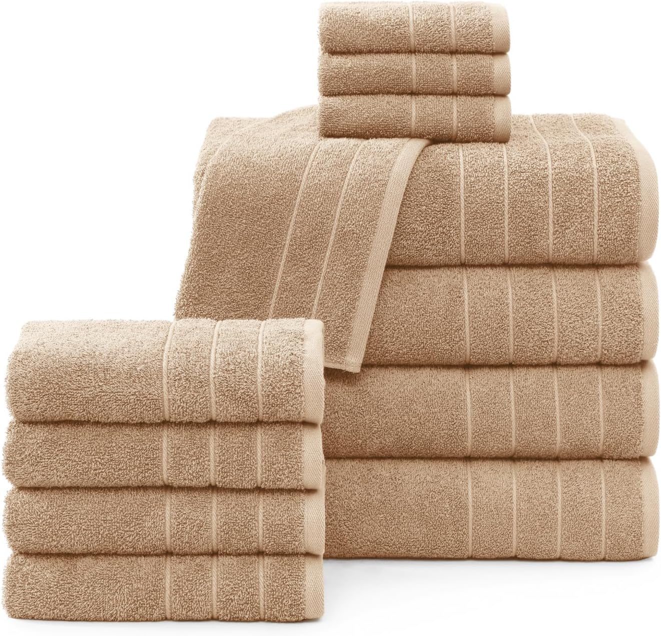 Casa Platino 100% Mercerized Cotton Bathroom Towel Set - 12 Pcs