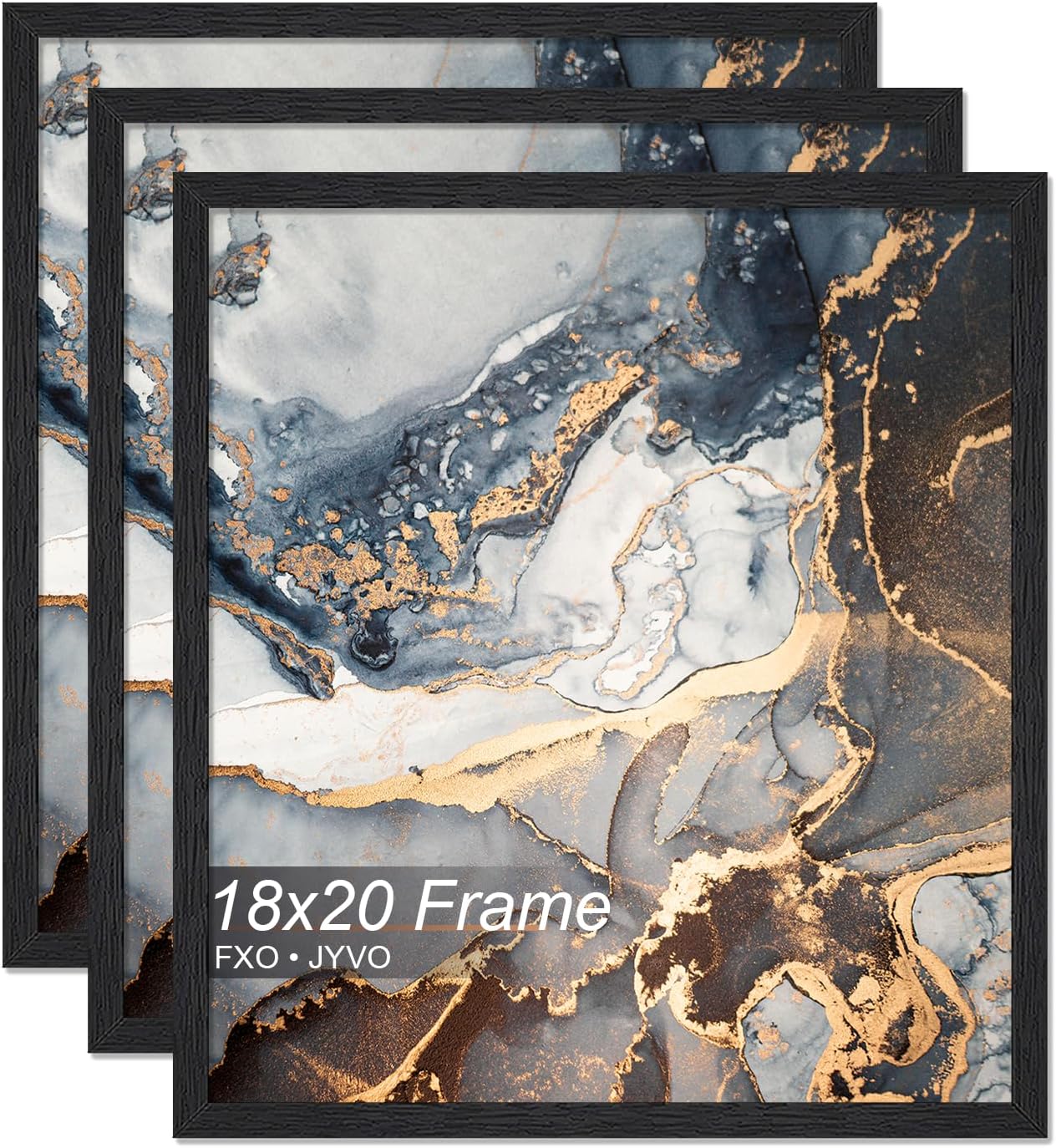 Engineered Wood 18x20 Picture Frame Set of 3 for Photos