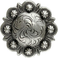 Leathercraft Saddle Conchos Antique Engraved Berry Screwback - Pack