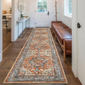 Runner Rug for Hallways 2x10 Non Slip Washable Boho - Retro Look