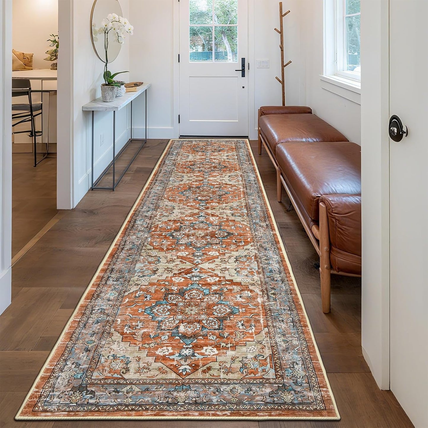 Bsmathom Runner Rug for Hallways Non Slip Washable Boho Style