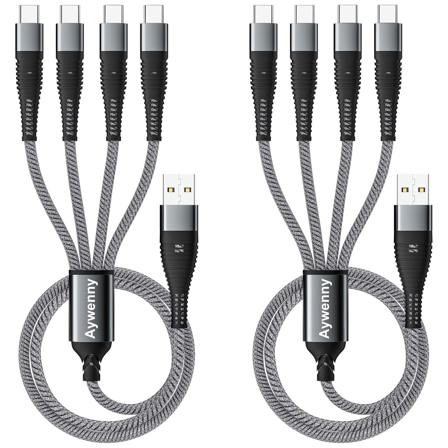 Fast Charge 4-in-1 USB C Splitter Cable by Aywenny