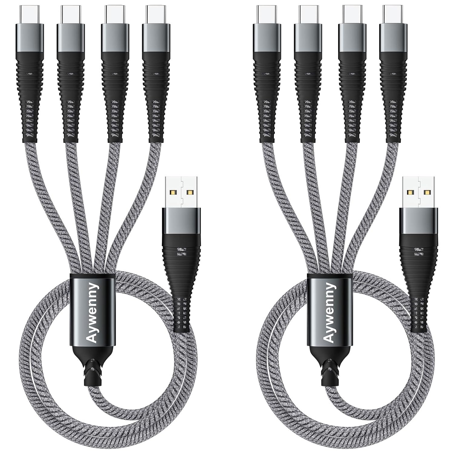 Fast Charge 4-in-1 USB C Splitter Cable by Aywenny