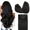 GOO GOO Clip in Hair Extensions Real Human Hair 24in 120g - Natural