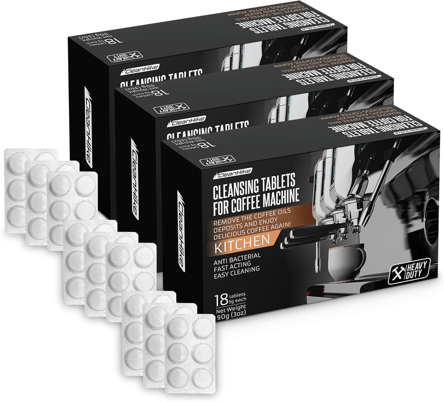 Professional Espresso Machine Cleaner - Heavy Duty 54 Tabs - CleanHike
