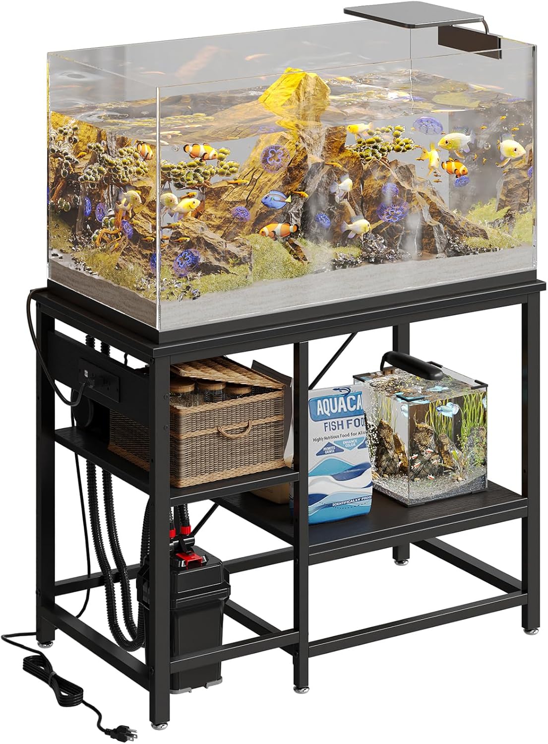 Bestier 40-50 Gallon Fish Tank Stand with Power Outlet Features