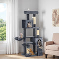 70.8 in Tall Cat Tree Dark Gray - Multi-Cat Tower with Condos