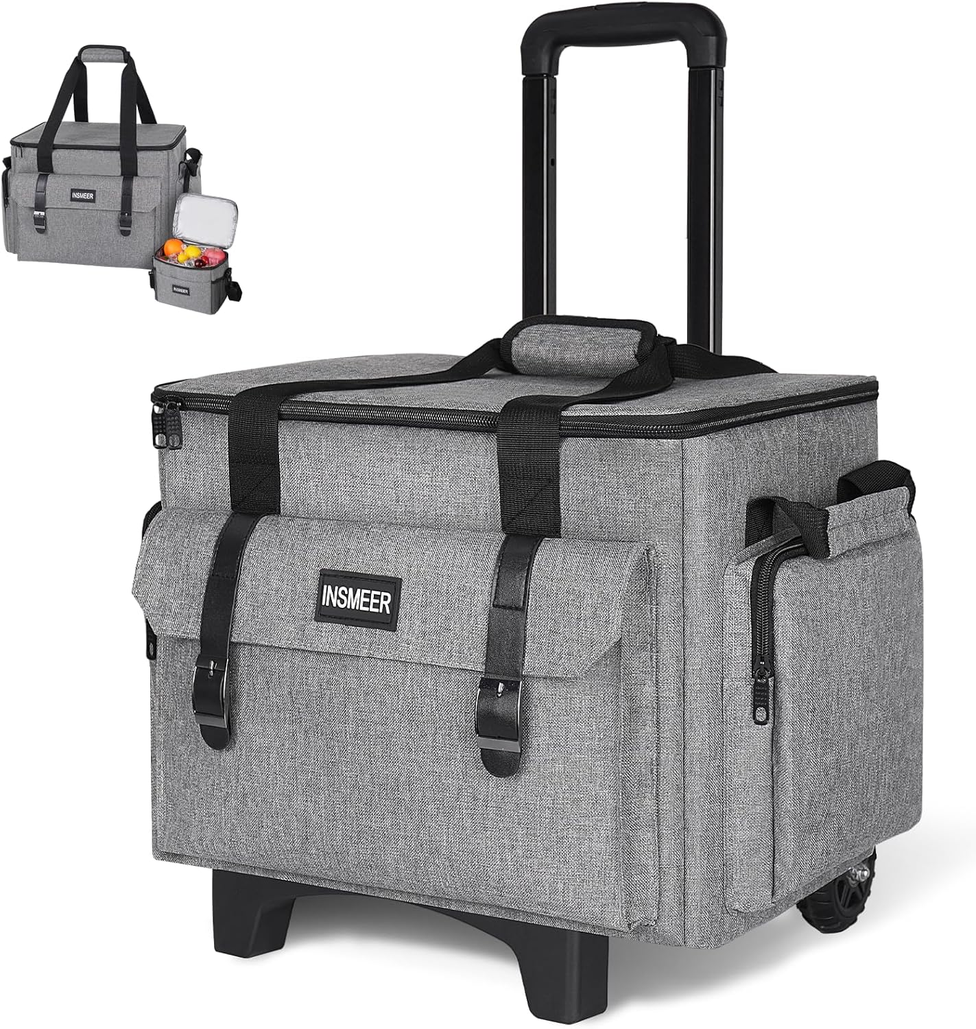 INSMEER Rolling Teacher Bag with Wheels for Easy Transport