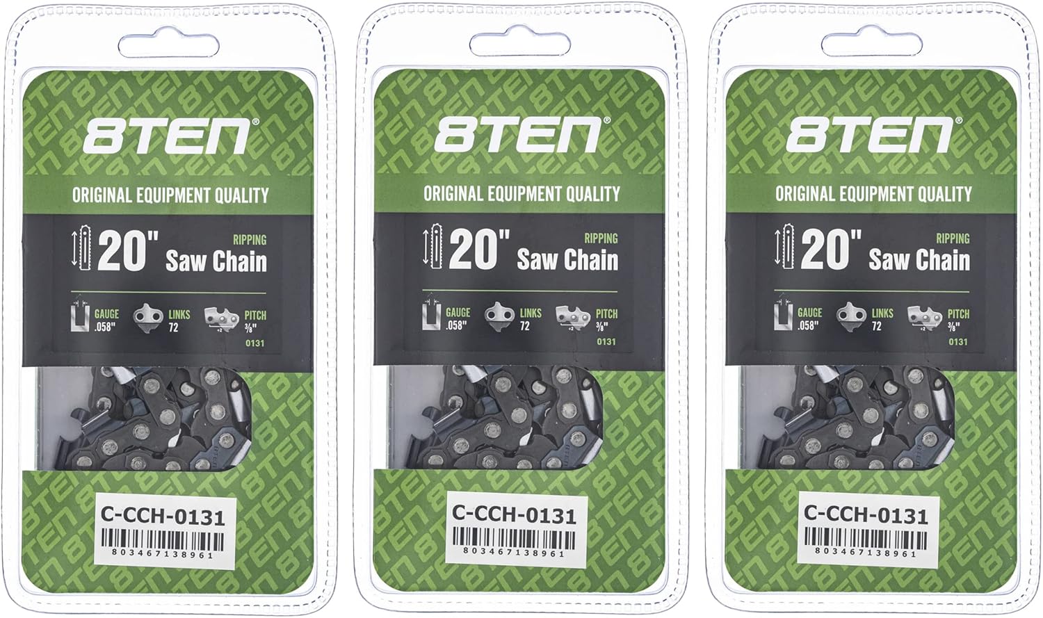 8TEN Ripping Chainsaw Chain 20 Inch for Husqvarna and More