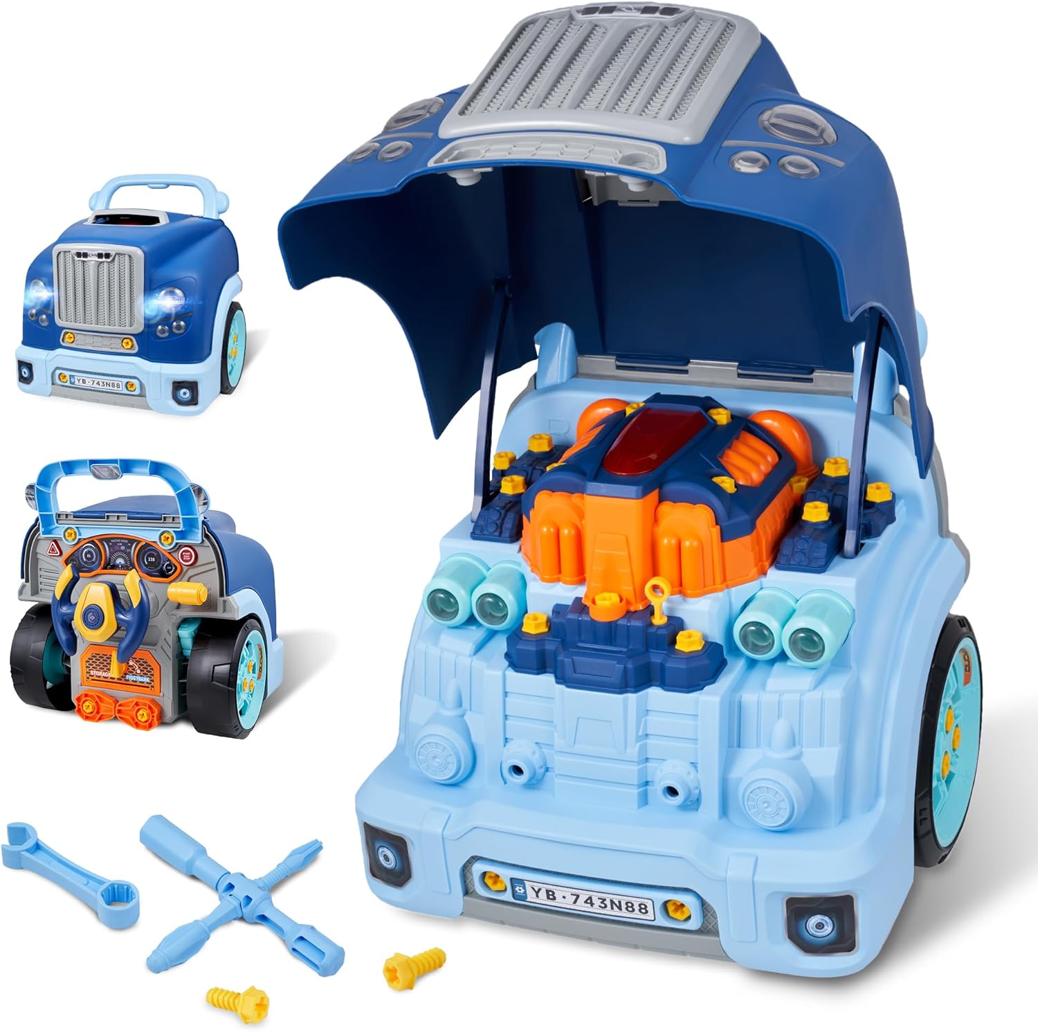 Interactive Truck Engine Toy with Lights and Sounds for Kids