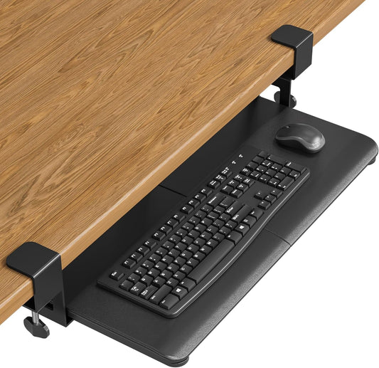 BONTEC Under Desk Keyboard Tray - Ergonomic Space Saver!