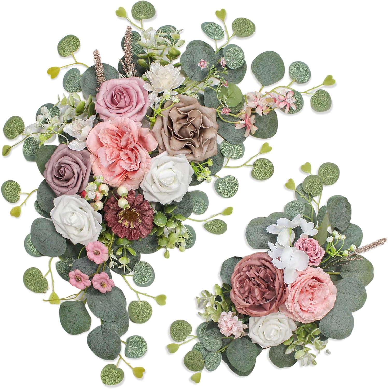 Artificial Wedding Arch Flowers Set of 2 for Ceremony Sign