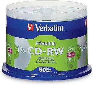 Verbatim CD-RW 700MB 2X-4X DataLifePlus Silver Inkjet Printable