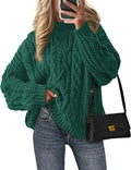 PRETTYGARDEN Oversized Fall Sweater - Cozy Cable Knit Pullover