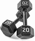 Cast Iron Hex Dumbbell Pairs 5-25 lb - Durable Workout Weights
