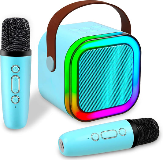 Portable Karaoke Fun - 2 Wireless Mics - Kids' Gift!